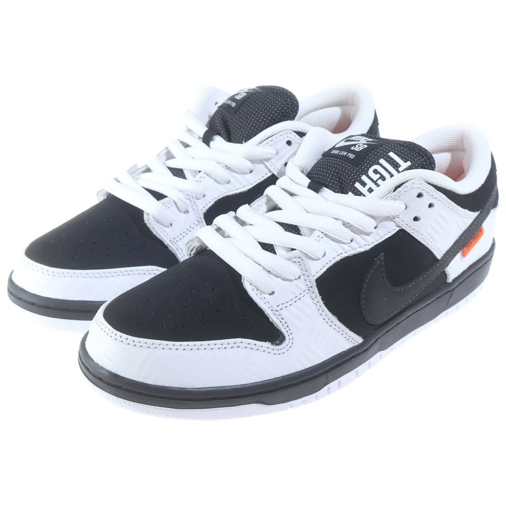 NIKE SB(ナイキエスビー) ×TIGHTBOOTH DUNK LOW PRO QS FD2629-100 タイトブース ダンク プロ ローカットスニーカー ブラック/ホワイト US9.5/27.5cm