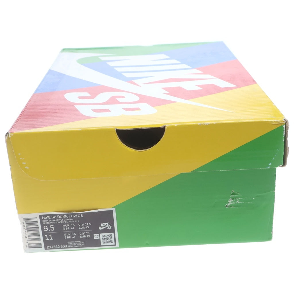 NIKE SB(ナイキエスビー) ×Skate Like a Girl DUNK LOW PRO DX4589-600 スケートライク ア ガール ダンク プロ ローカットスニーカー レッド/ホワイト US9.5/27.5cm