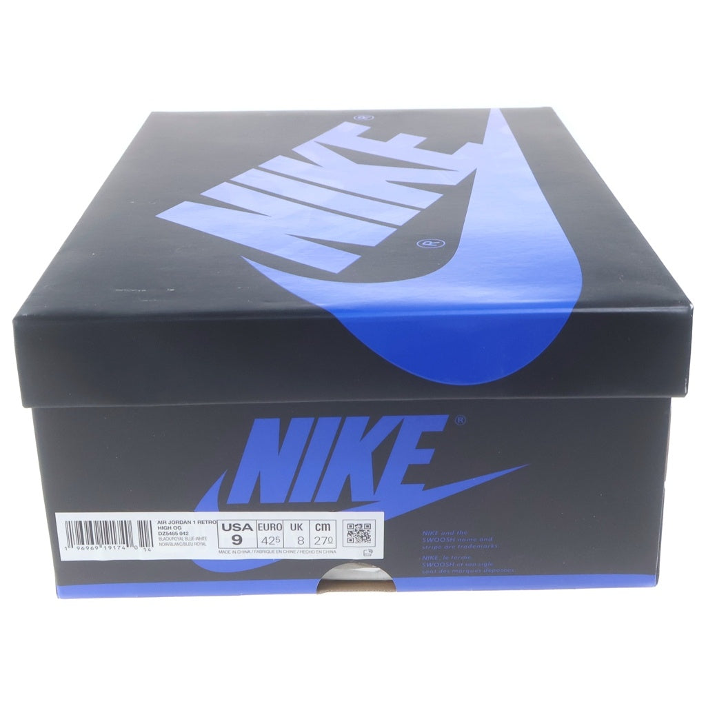 NIKE(ナイキ) AIR JORDAN 1 RETRO HIGH OG ROYAL REIMAGINED DZ5485-042 エアジョーダン1 レトロ ロイヤルリイマジンド ハイカットスニーカー ブラック/ブルー US9/27.0cm