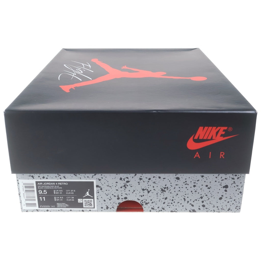 NIKE(ナイキ) AIR JORDAN 4 RETRO INDUSTRIAL BLUE FV5029-141 エアジョーダン4 インダストリアルブルー ハイカットスニーカー ホワイト/ブルー US9.5/27.5cm