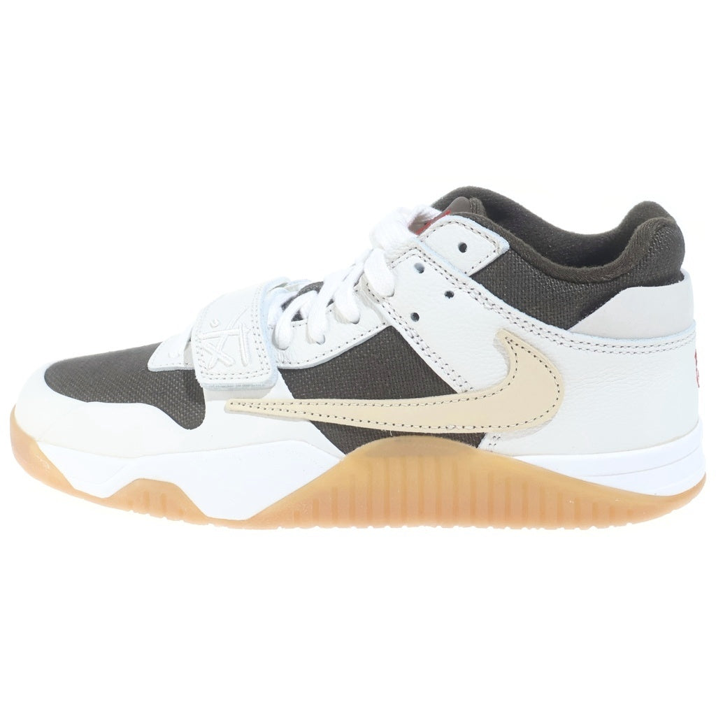 NIKE(ナイキ) ×TRAVIS SCOTT JORDAN JUMPMAN JACK FZ8117‐100 トラヴィススコット ジョーダン ジャンプマン ローカットスニーカー ホワイト/ブラウン US9/27cm