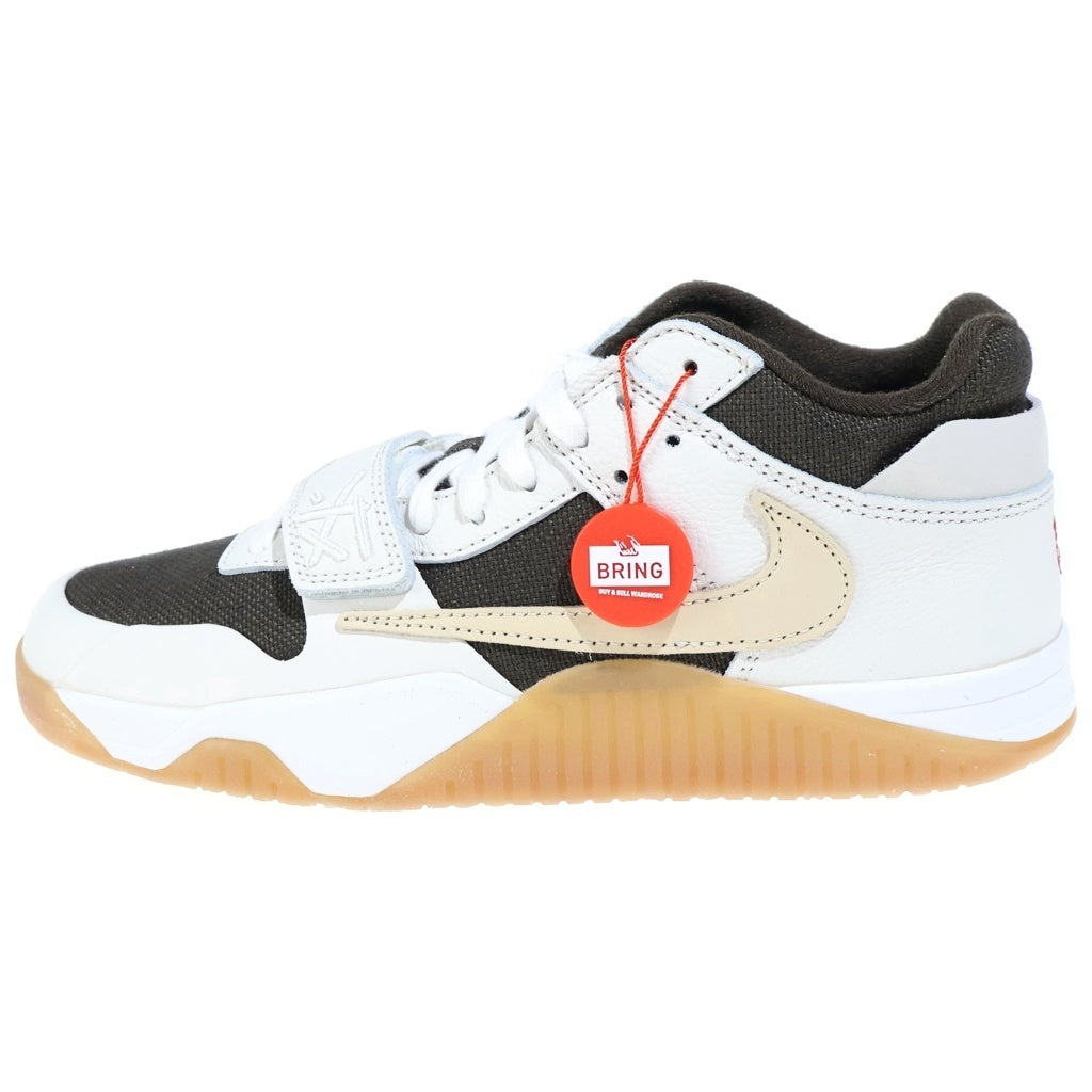 NIKE(ナイキ) ×TRAVIS SCOTT JORDAN JUMPMAN JACK FZ8117‐100 トラヴィススコット ジョーダン ジャンプマン ローカットスニーカー ホワイト/ブラウン US9/27cm