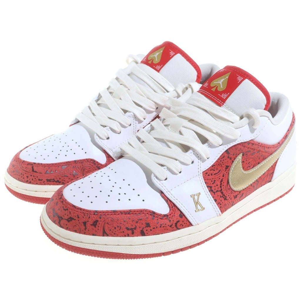 NIKE(ナイキ) AIR JORDAN 1 LOW SPADE DJ5185-100 エアジョーダン1 スペード ローカットスニーカー ホワイト/レッド US9/27.0cm