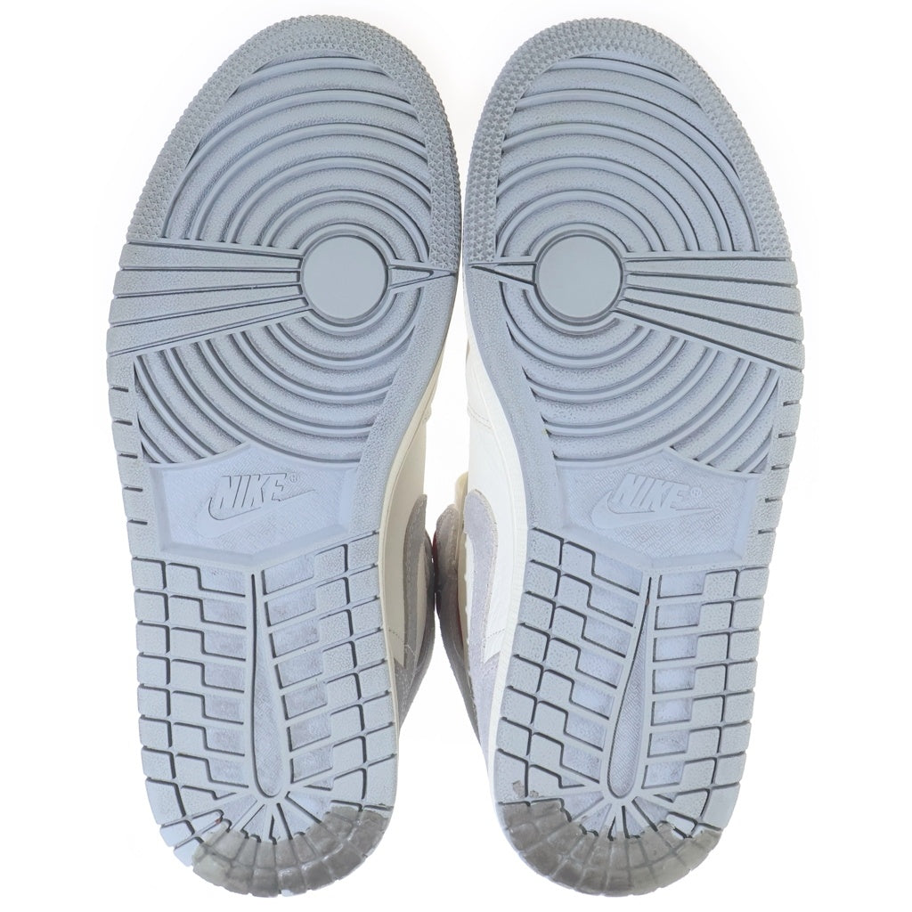 NIKE(ナイキ) ×Sneakersnstuff AIR JORDAN 1 MID PREMIUM CT3443-100 スニーカーズエンスタッフ エアジョーダン1 ミッドカットスニーカー グレー/ホワイト/レッド US8/28cm