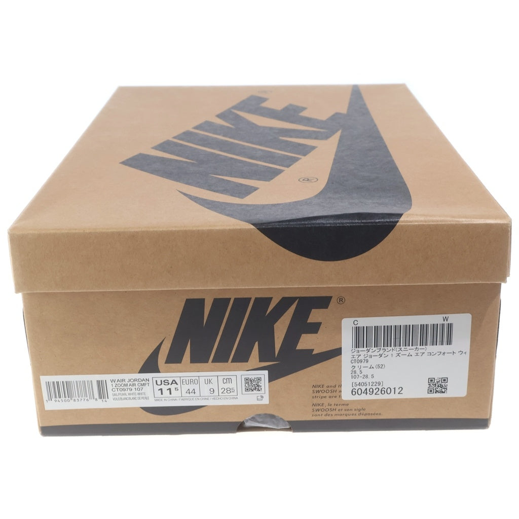 NIKE(ナイキ) WMNS JORDAN 1 HIGH ZOOM AIR CMFT SAIL PEARL WHITE CT0979-107 ウィメンズ エアジョーダン1 ズーム エア セイル ハイカットスニーカー ホワイト US11.5/28.5cm