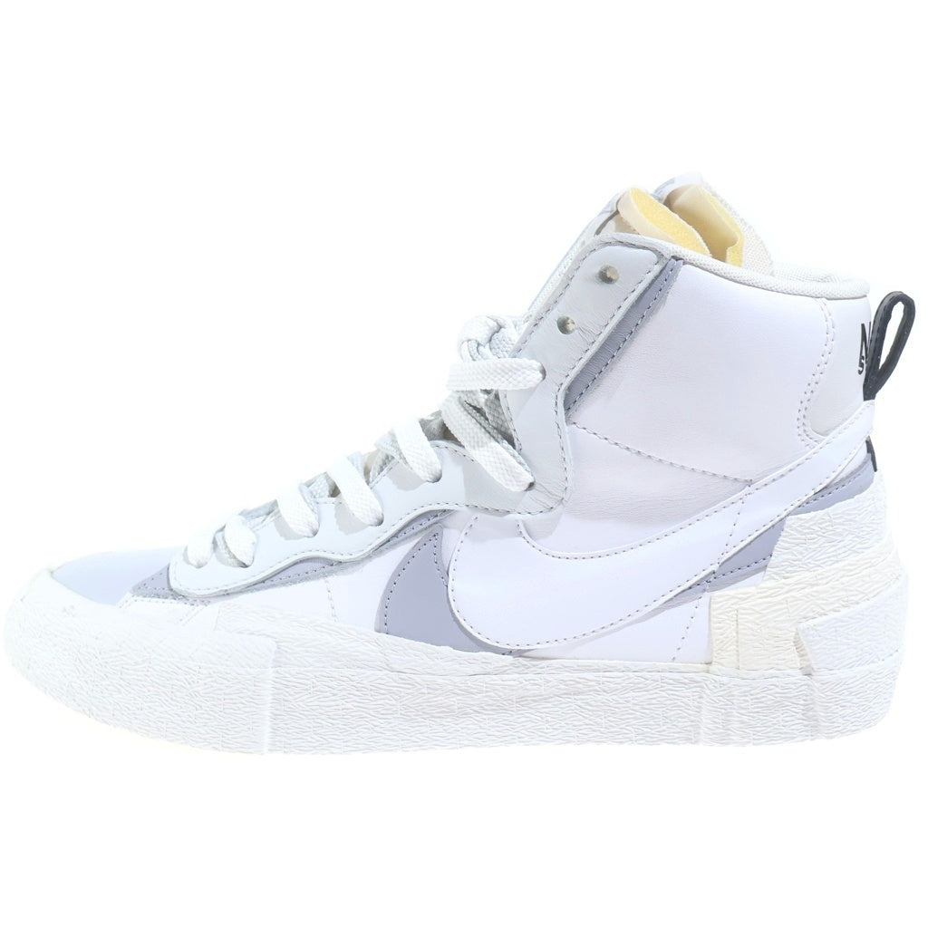 NIKE(ナイキ) ×sacai BLAZER MID WHITE WOLF GREY BV0072-100 サカイ ブレーザーミッド ハイカットスニーカー ホワイト US10/28cm