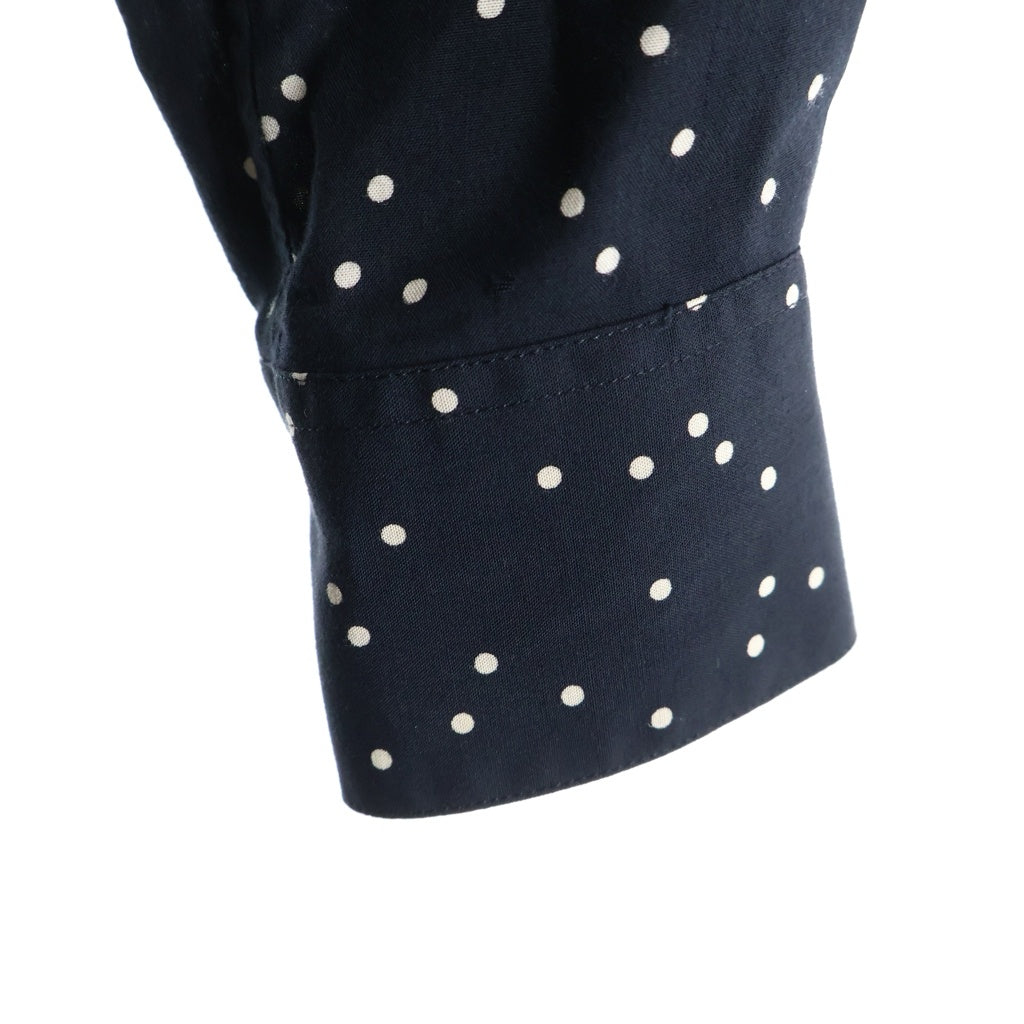 SAINT LAURENT PARIS(サンローランパリ) 15SS ポルカドット 総柄 レーヨン 長袖シャツ ブラック 376954 Y935L
