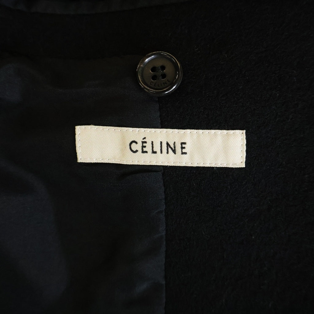 CELINE(セリーヌ) フィービー期 ボタンレス ウール チェスターコート ブラック