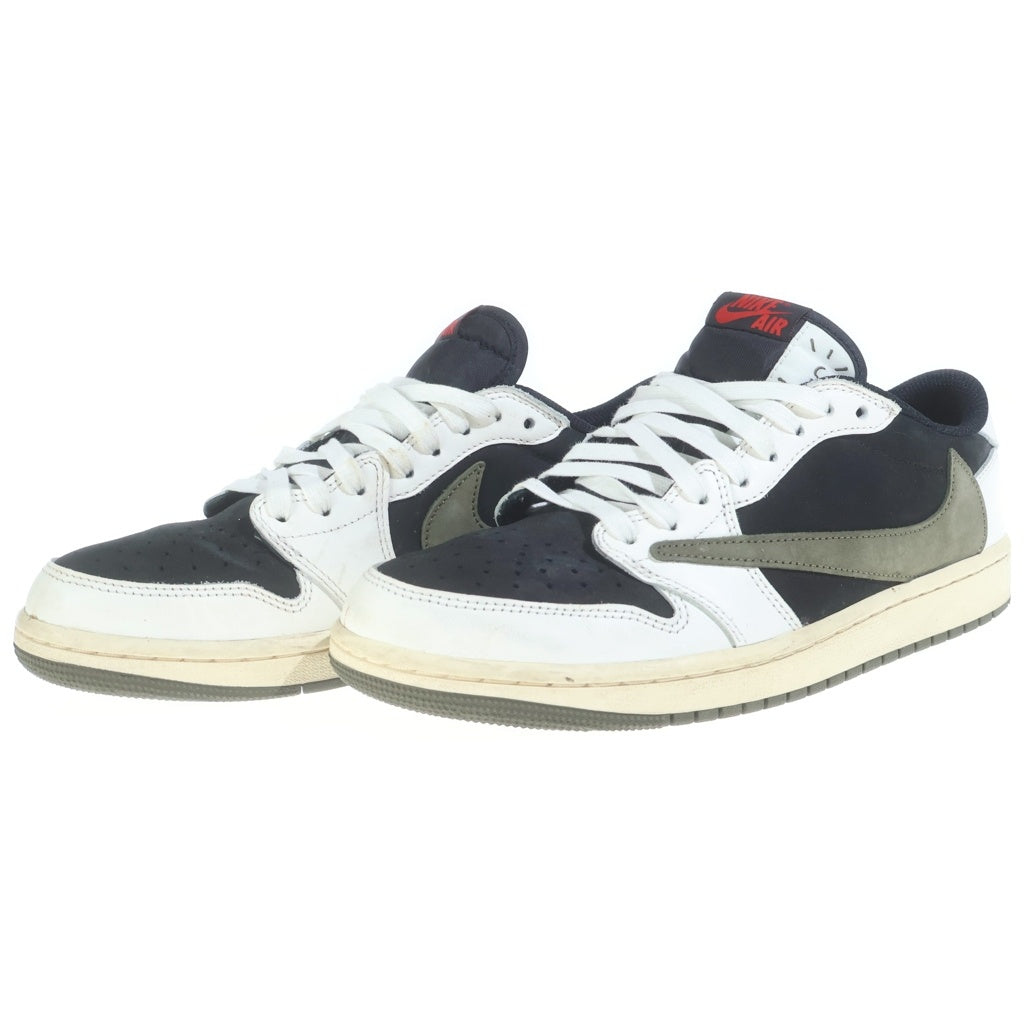 NIKE(ナイキ) ×TRAVIS SCOTT WMNS AIR JORDAN 1 LOW OG DZ4137-106 トラヴィススコット ウィメンズ エアジョーダン1 ローカットスニーカー ホワイト/オリーブ US10.5/27.5cm