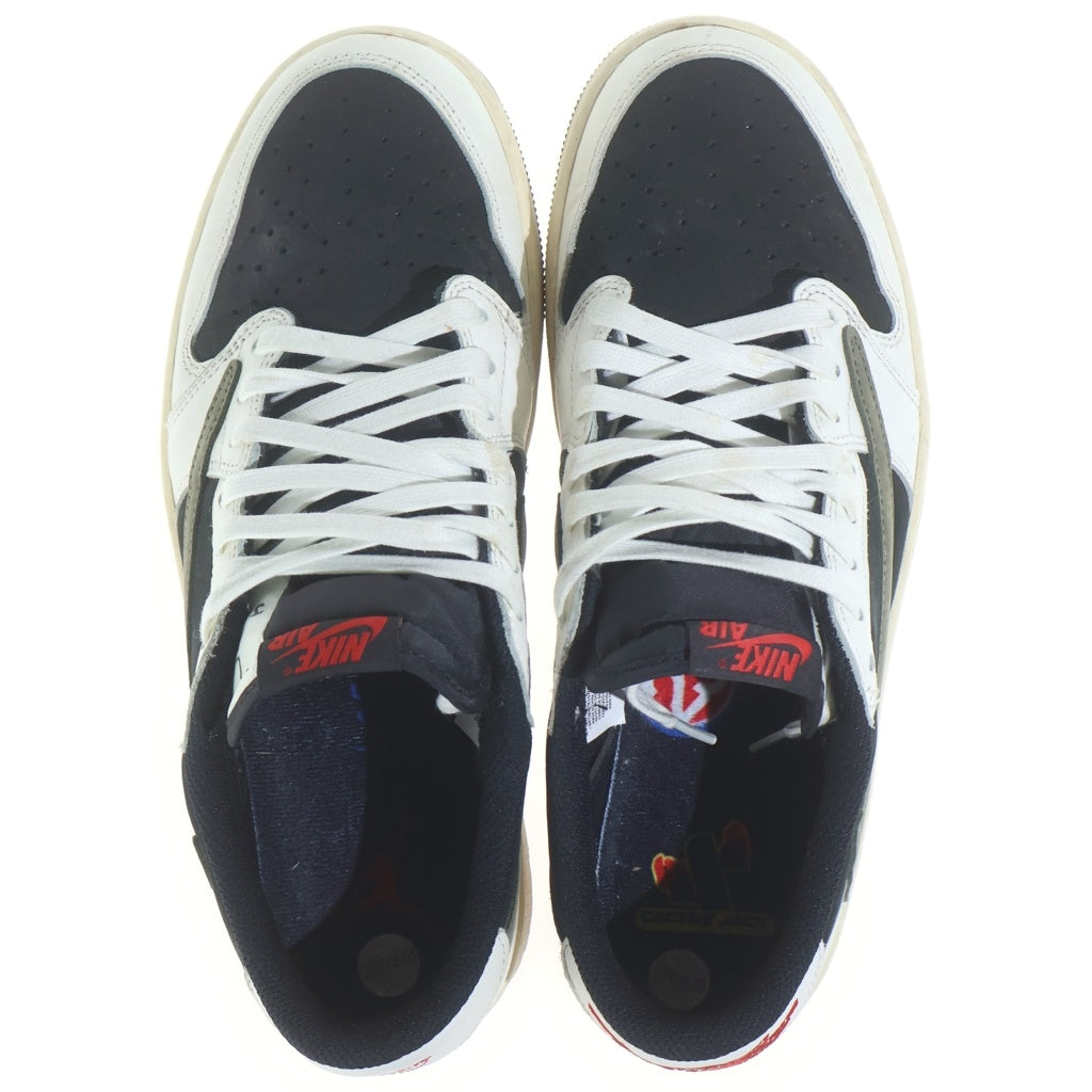 NIKE(ナイキ) ×TRAVIS SCOTT WMNS AIR JORDAN 1 LOW OG DZ4137-106 トラヴィススコット ウィメンズ エアジョーダン1 ローカットスニーカー ホワイト/オリーブ US10.5/27.5cm
