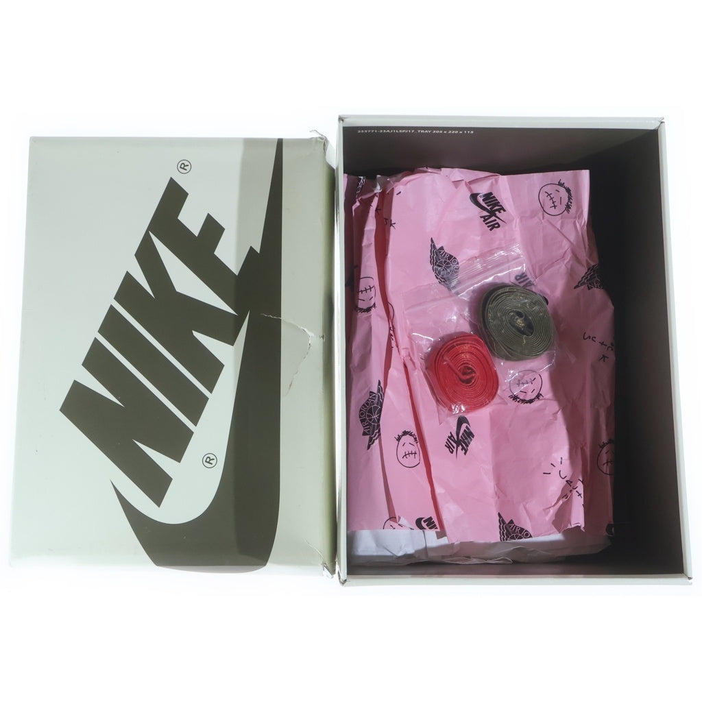 NIKE(ナイキ) ×TRAVIS SCOTT WMNS AIR JORDAN 1 LOW OG DZ4137-106 トラヴィススコット ウィメンズ エアジョーダン1 ローカットスニーカー ホワイト/オリーブ US10.5/27.5cm