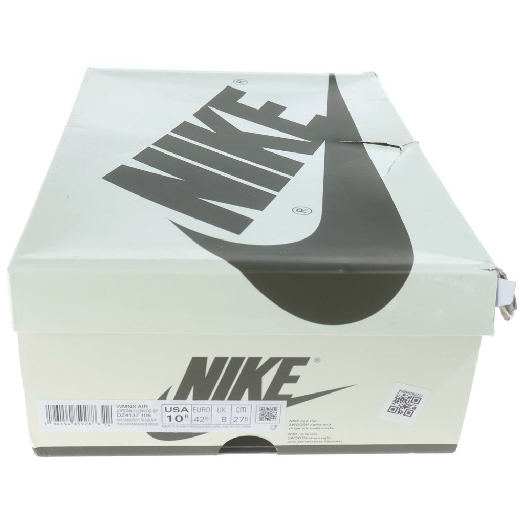 NIKE(ナイキ) ×TRAVIS SCOTT WMNS AIR JORDAN 1 LOW OG DZ4137-106 トラヴィススコット ウィメンズ エアジョーダン1 ローカットスニーカー ホワイト/オリーブ US10.5/27.5cm