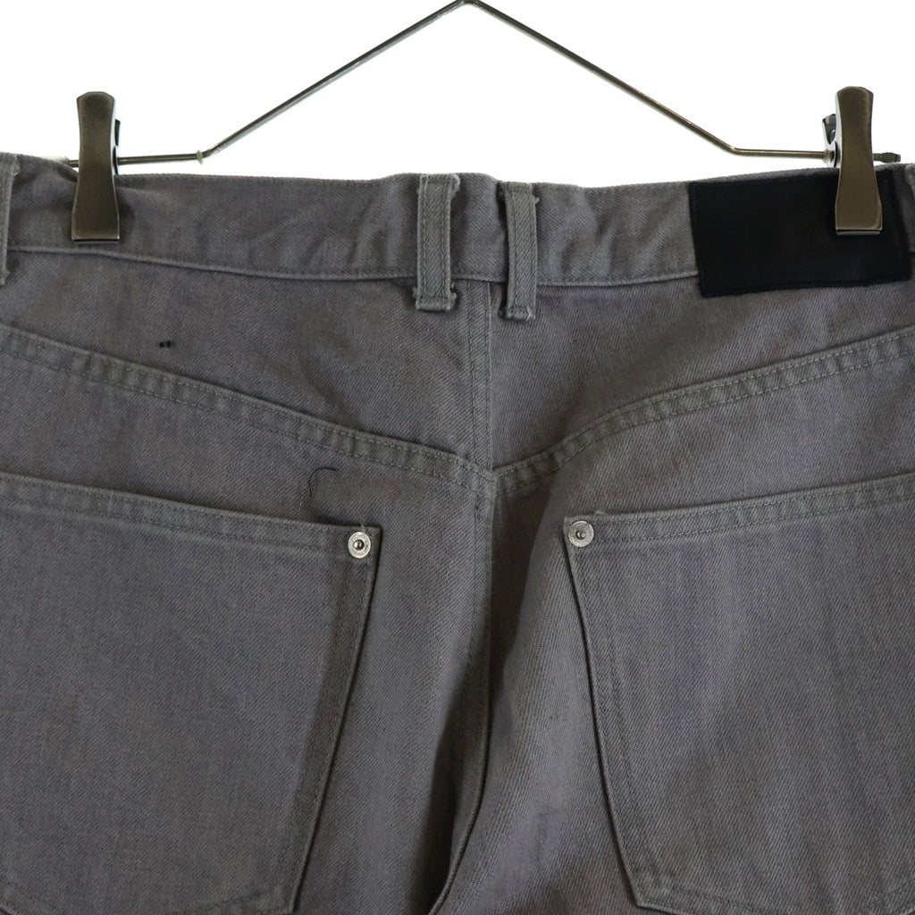 JOHN LAWRENCE SULLIVAN(ジョンローレンスサリバン) コーティング ダメージ加工 ストレートデニムパンツ ブラック 2A013-0322-36