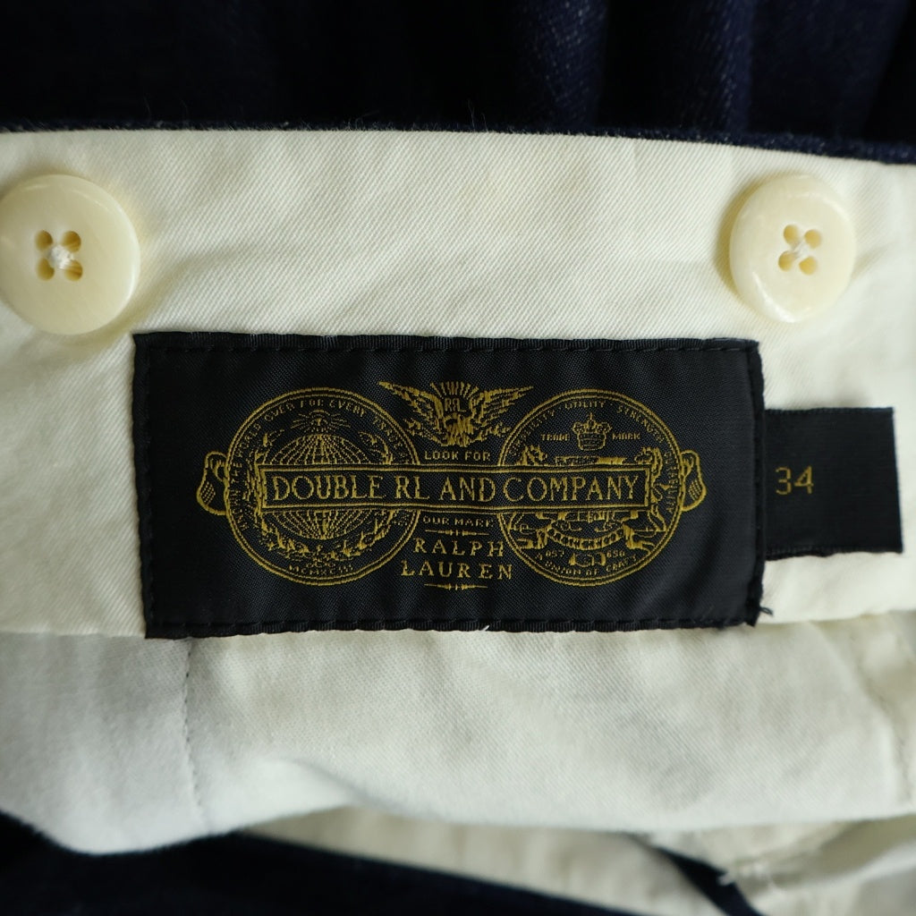 RRL(ダブルアールエル) ウールトラウザー コットン ロングパンツ ネイビー 0200000611
