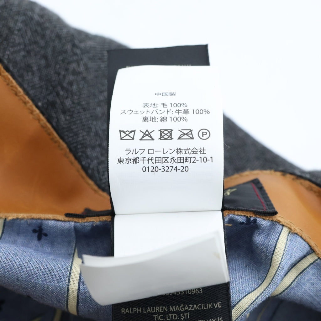 RRL(ダブルアールエル) ニュースボーイ ウール キャスケット ハンチング 帽子 グレー 782785609001