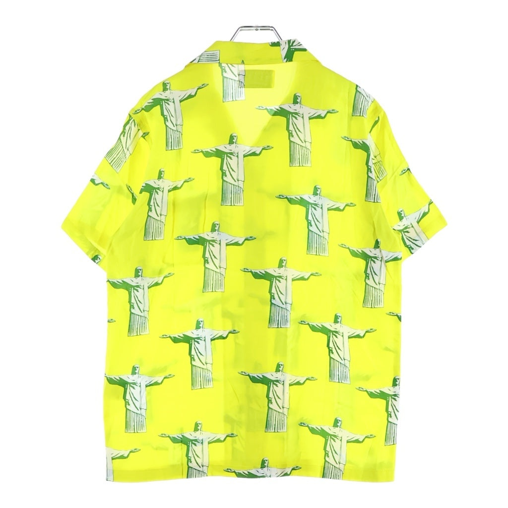 WACKO MARIA(ワコマリア) CORCOVADO ALOHA SHIRT コルドバード キリスト 総柄 レーヨン 半袖 アロハシャツ イエロー