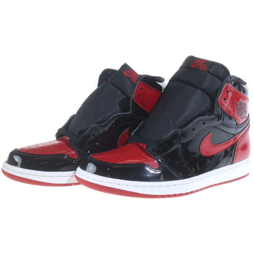 NIKE(ナイキ) AIR JORDAN1 HIGH OG PATENT BRED 555088-063 エアジョーダン1 パテント ブレッド ハイカットスニーカー ブラック/レッド US9/27cm