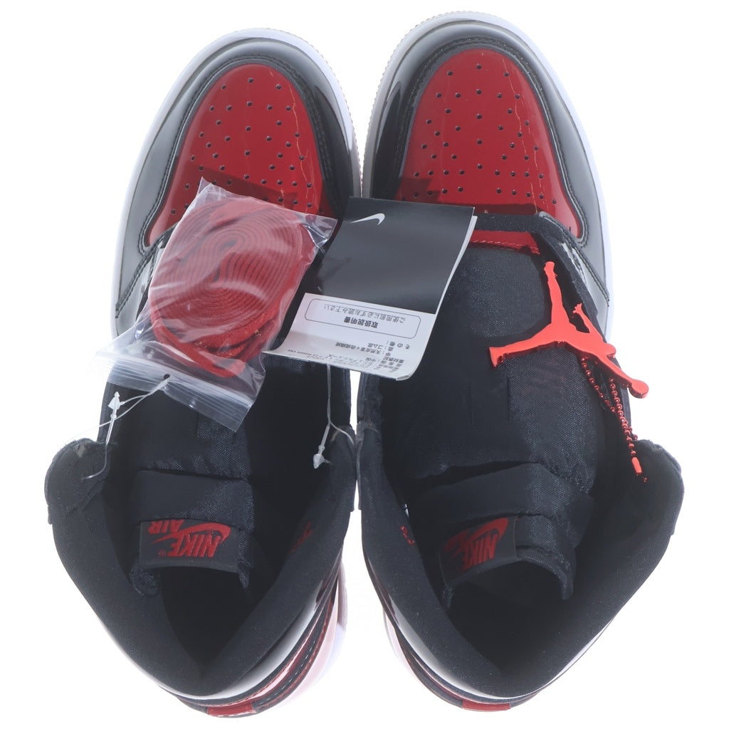 NIKE(ナイキ) AIR JORDAN1 HIGH OG PATENT BRED 555088-063 エアジョーダン1 パテント ブレッド ハイカットスニーカー ブラック/レッド US9/27cm