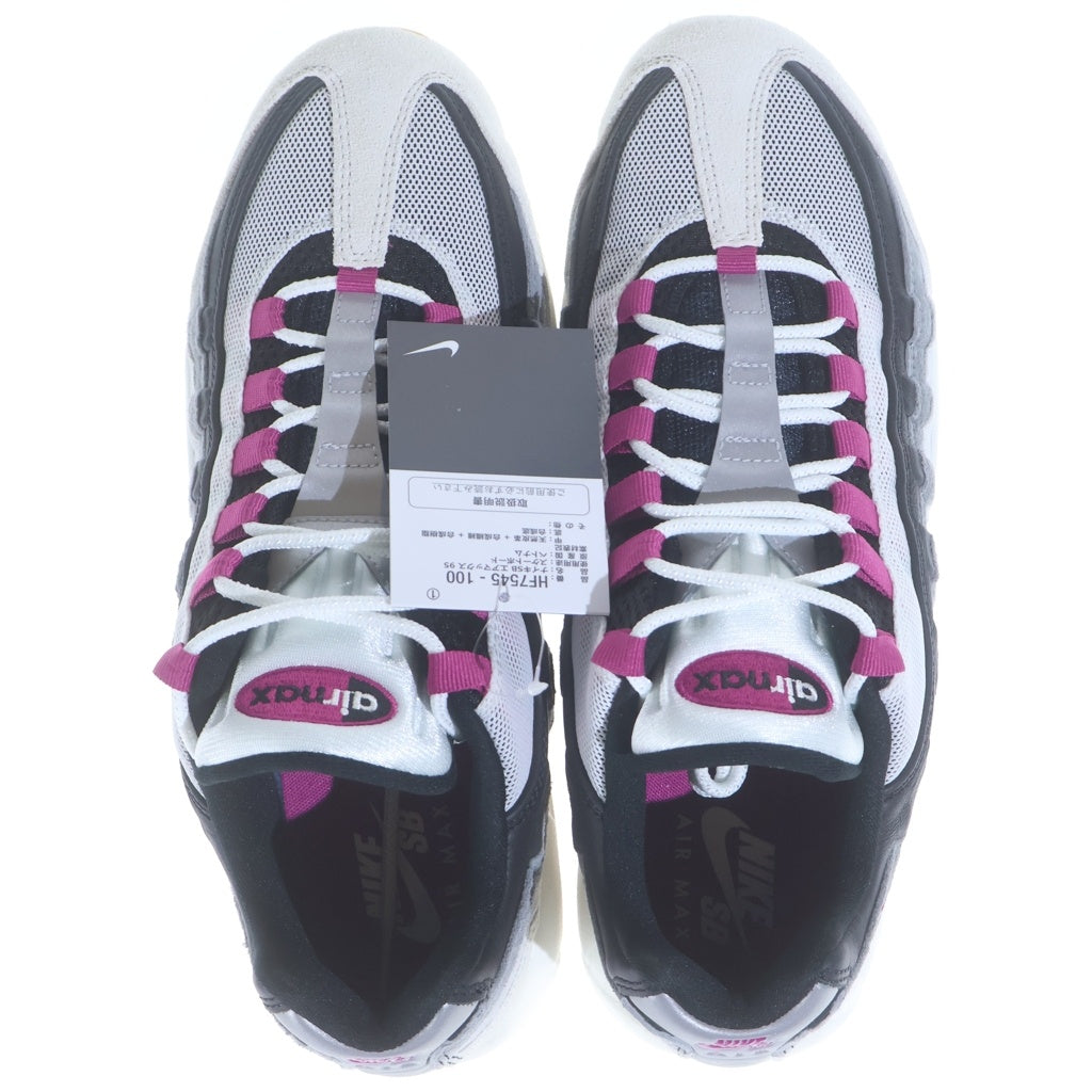 NIKE SB(ナイキエスビー) AIR MAX 95 SUMMIT WHITE CACTUS FLOWER HF7545-100 エアマックス95 サミットホワイト カクタスフラワー ローカットスニーカー ホワイト/パープル US10/28cm