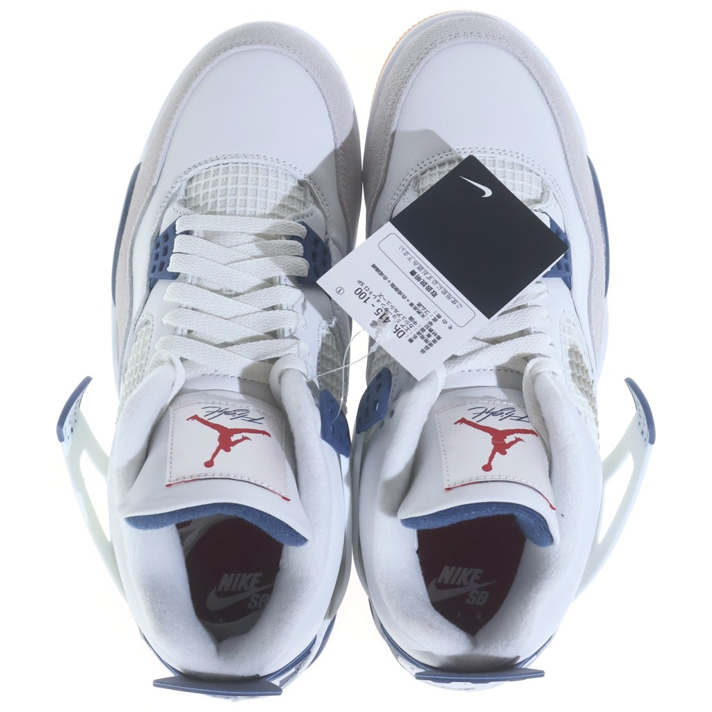 NIKE SB(ナイキエスビー) AIR JORDAN4 RETRO SP SUMMIT WHITE NAVY DR5415-100 エアジョーダン4 レトロ サミットホワイトネイビー ハイカットスニーカー グレー/ホワイト US9.5/27.5cm