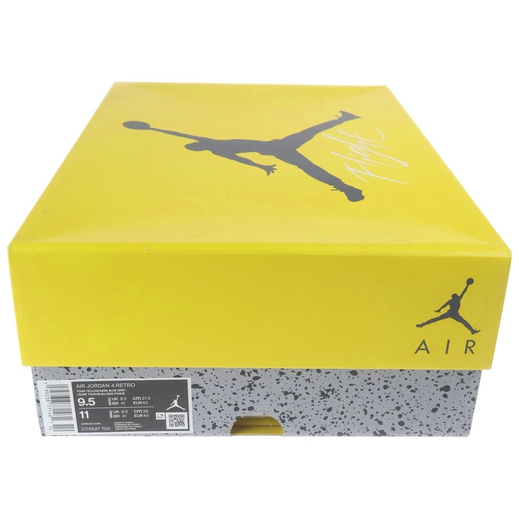 NIKE(ナイキ) AIR JORDAN4 TOUR YEELLOW CT8527-700 エアジョーダン4 ツアー ハイカットスニーカー イエロー/グレー US9.5/27.5cm