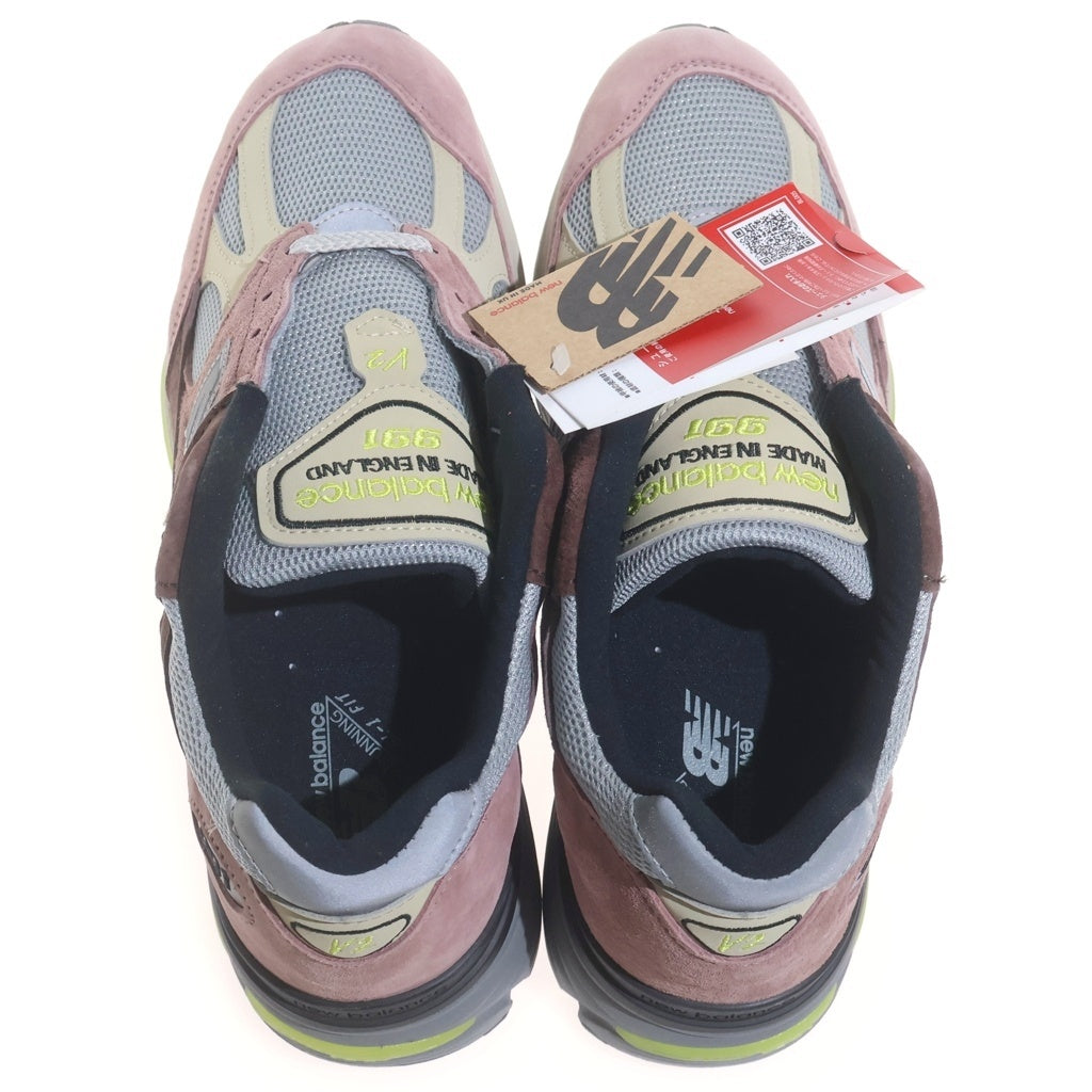 New Balance(ニューバランス) U991MG2 ROSE WOOD スエード メッシュ ローカットスニーカー ピンク/ベージュ