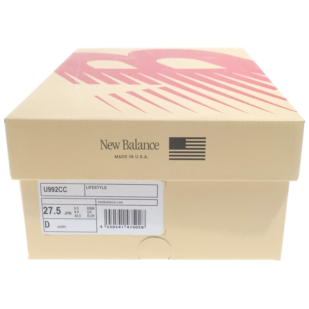 New Balance(ニューバランス) U992CC SWEET CARAMEL CALCIUM スエード メッシュ ローカットスニーカー ベージュ US9.5/27.5cm