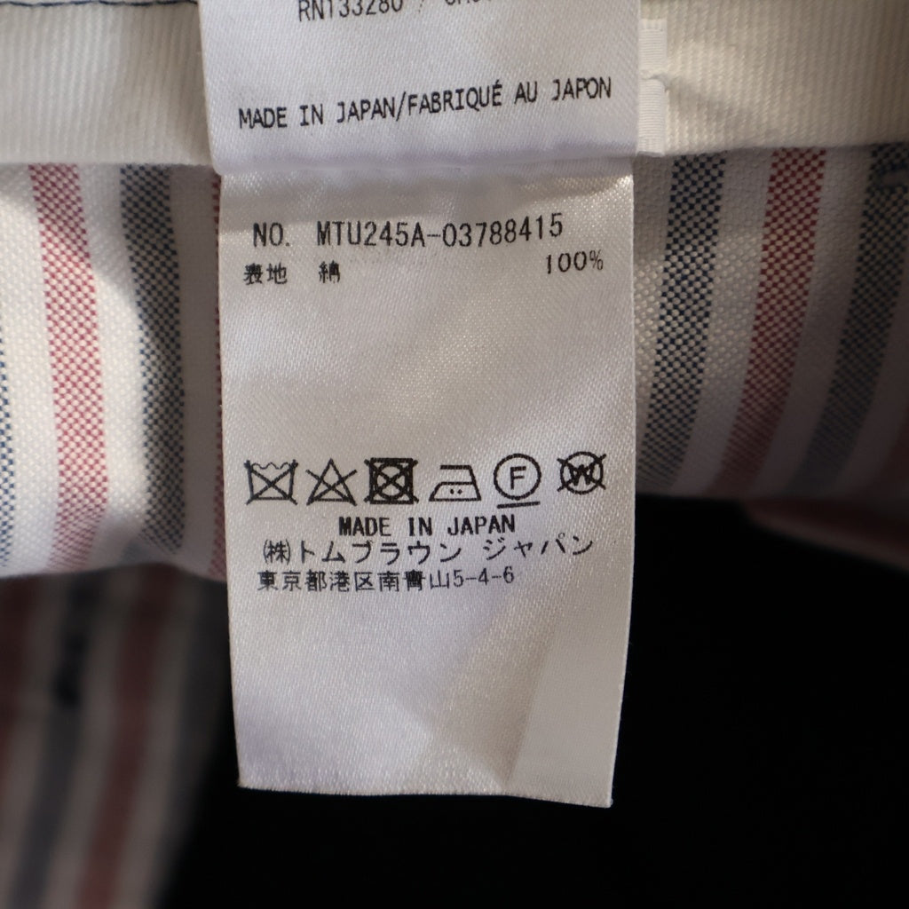 THOM BROWNE(トムブラウン) コットン ツイン 4BAR チノ トラウザー ネームタグ アップリケ MTU245A-03788415