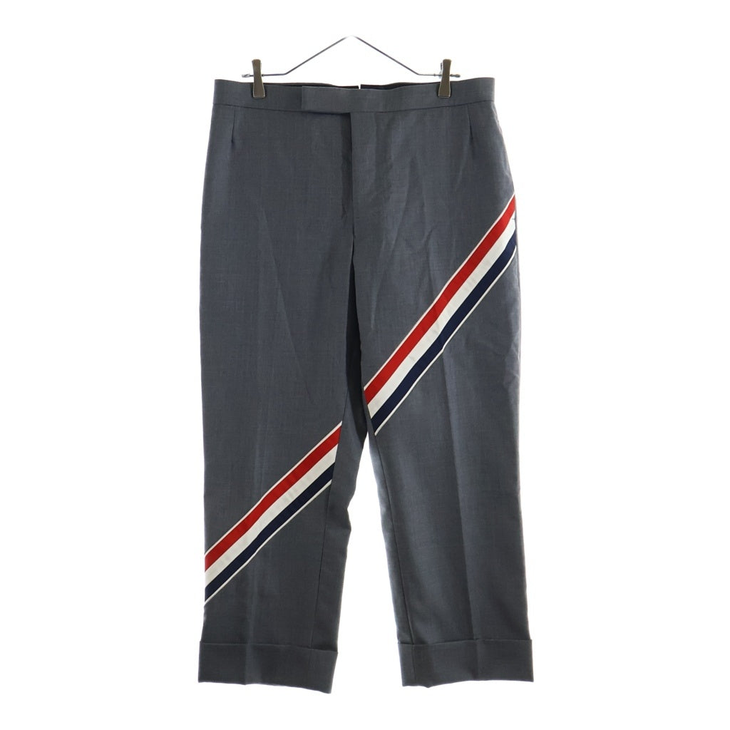 THOM BROWNE(トムブラウン) ダイアゴナル ストライプ クラシックトラウザー スラックスパンツ グレー MTC160A-00626035