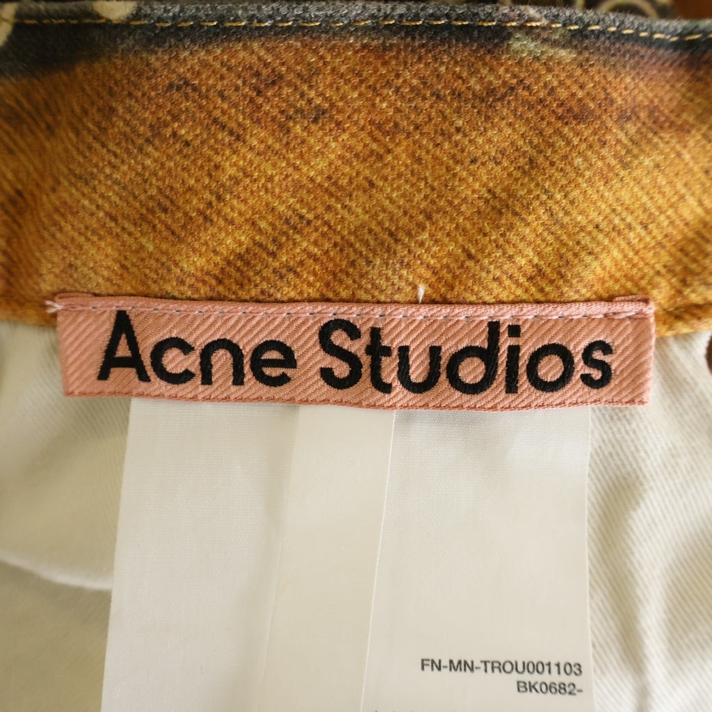 Acne Studios(アクネ ストゥディオズ) 25SS トロンプルイユ 総柄 ツイストデニムパンツ マルチ FN-MN-TROU001103