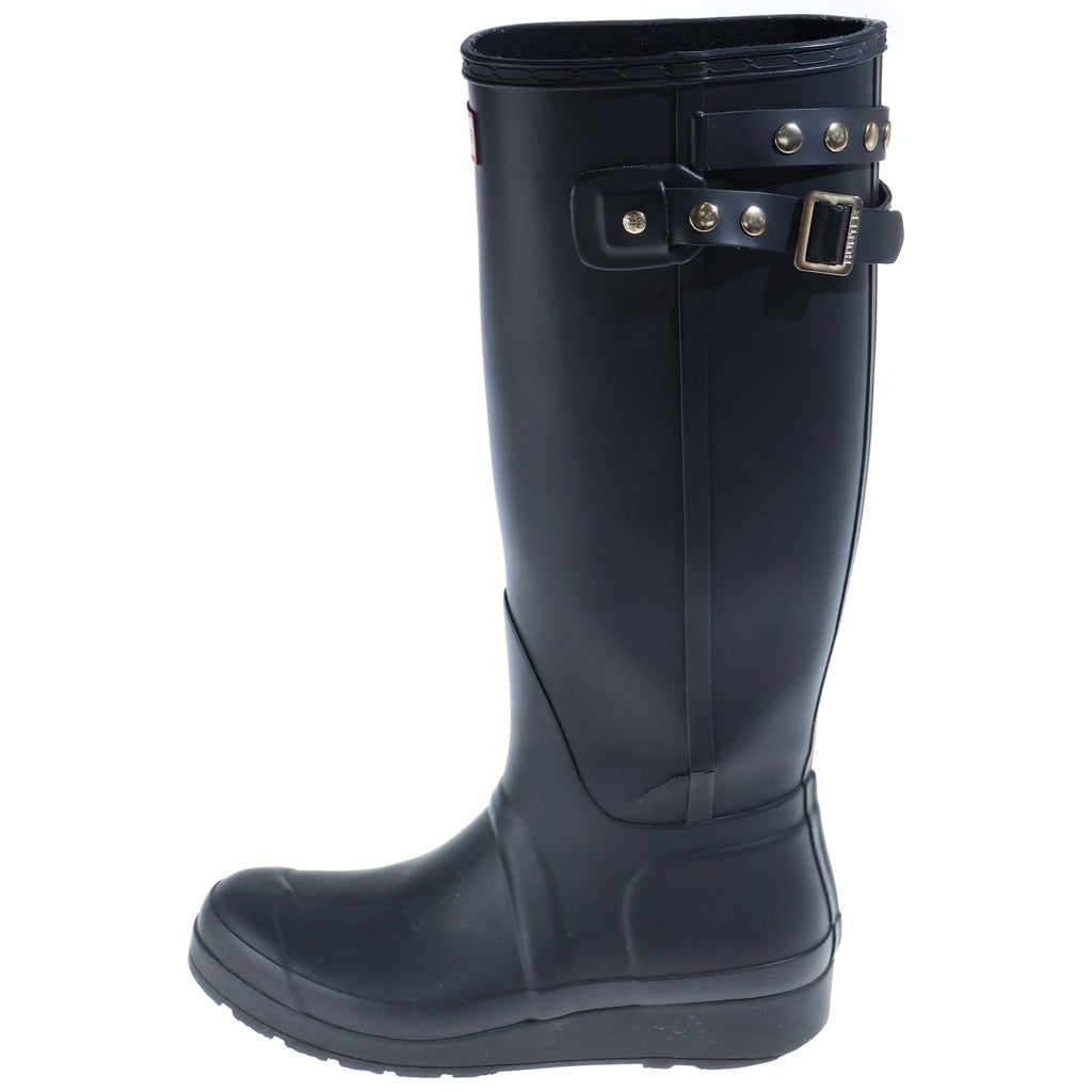 HUNTER(ハンター) UNISEX ESSENTIAL TALL BOOT ユニセックス エッセンシャル トールブーツ ラバー ロングレインブーツ レディース ブラック US6M7F UFT2407RMA