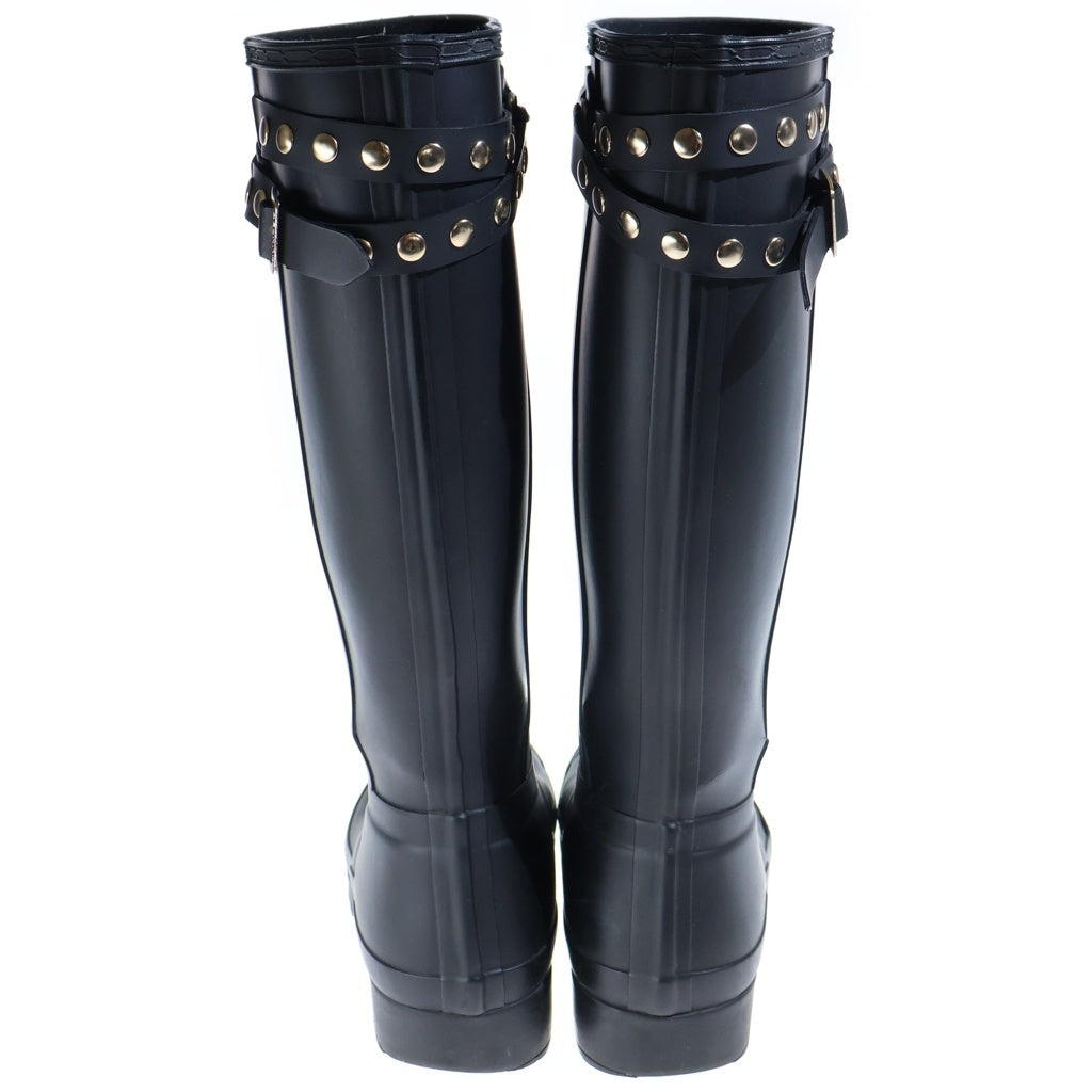 HUNTER(ハンター) UNISEX ESSENTIAL TALL BOOT ユニセックス エッセンシャル トールブーツ ラバー ロングレインブーツ レディース ブラック US6M7F UFT2407RMA