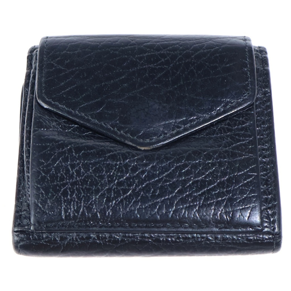 Maison Margiela(メゾンマルジェラ) 4ステッチ レザー コンパクトウォレット 3つ折り財布 ブラック