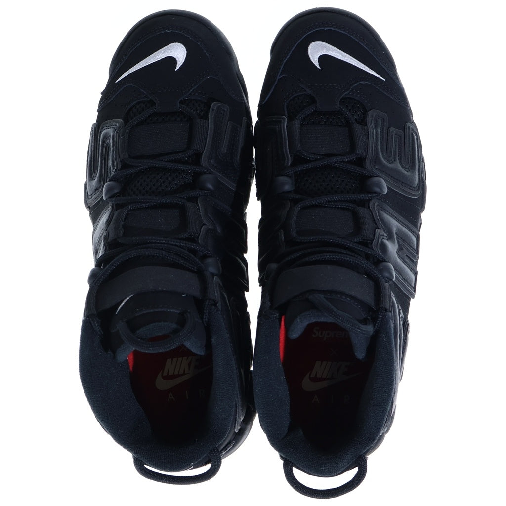NIKE(ナイキ) ×SUPREME AIR MORE UPTEMPO 902290-001 シュプリーム エアモア アップテンポ ハイカットスニーカー ブラック US9.5/27.5cm