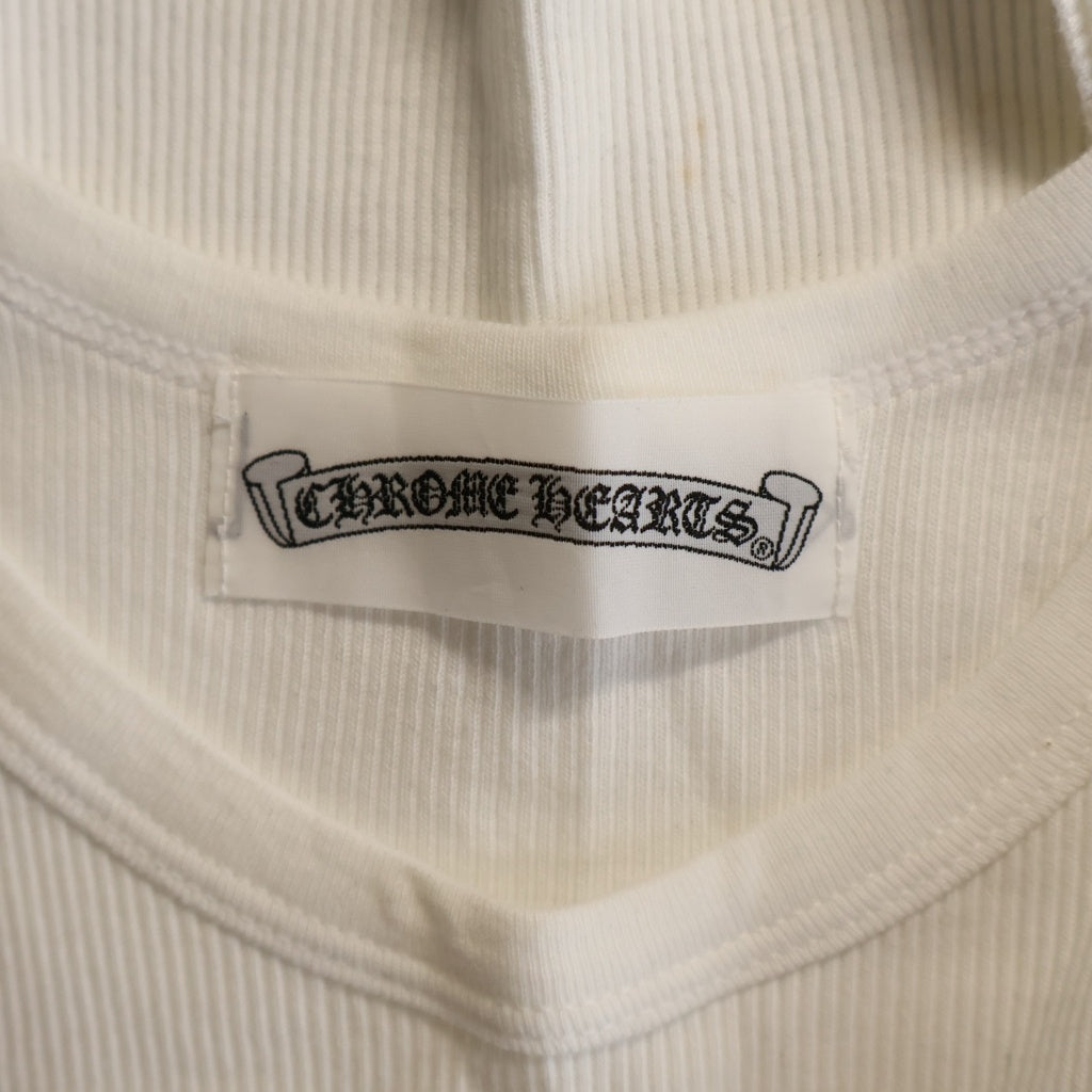 CHROME HEARTS(クロムハーツ) Ribbed Tank Top リブ タンクトップ グンゼタグ カットソー ホワイト