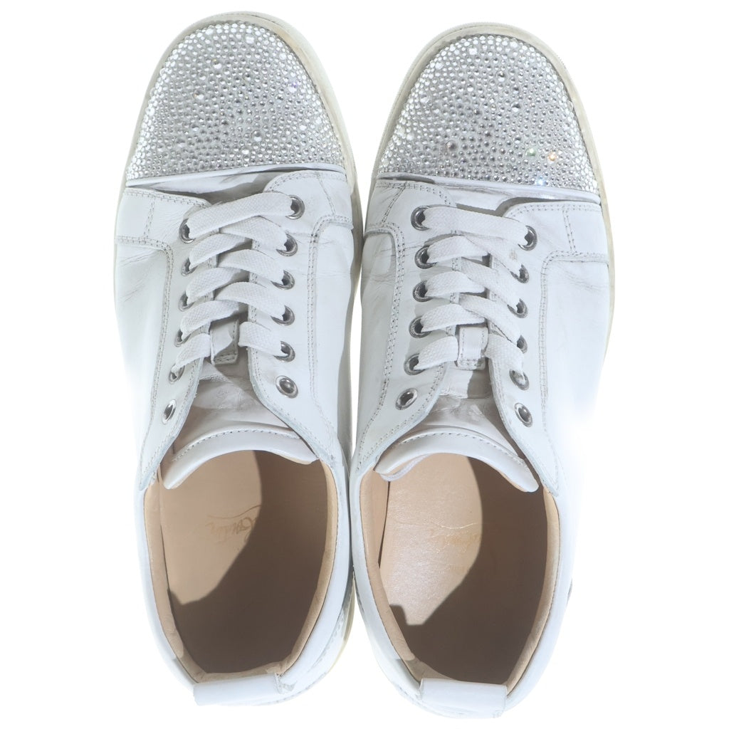CHRISTIAN LOUBOUTIN(クリスチャンルブタン) LOUIS JUNIOR STRASS ルイス ジュニア ストラス ローカットスニーカー ホワイト US6.5/24.5cm