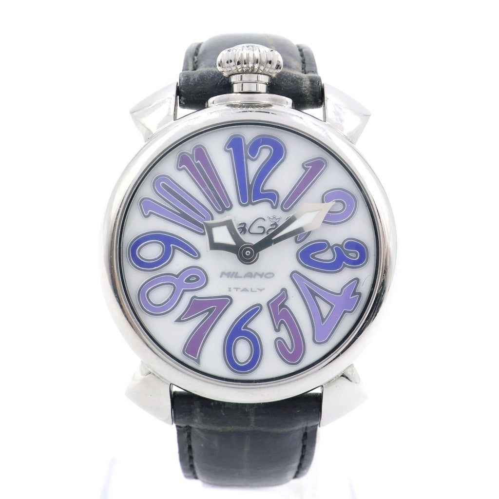 GaGa MILANO(ガガミラノ) Manuale 40mm マヌアーレ 腕時計 シェル文字盤 クオーツ ムーブメント レザーベルト レディース 5020.3
