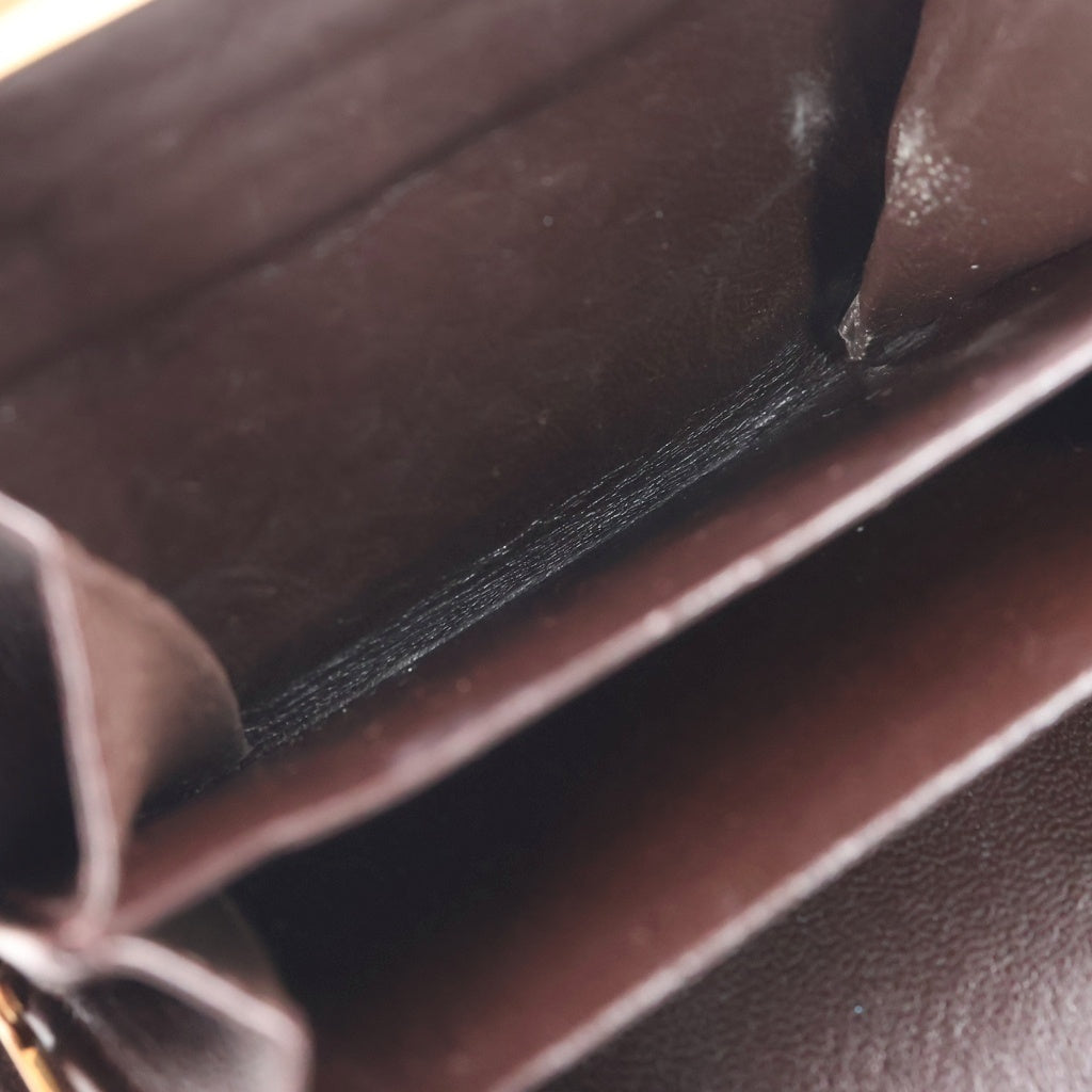BOTTEGA VENETA(ボッテガヴェネタ) イントレチャート レザー コンパクトウォレット コインケース がま口 ブラウン レディース