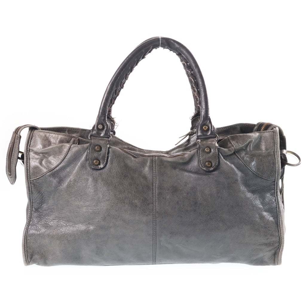 BALENCIAGA(バレンシアガ) The Part Time ザ パート タイム 2Way ハンドバッグ ショルダーバッグ ラムスキン グレー 168028 レディース