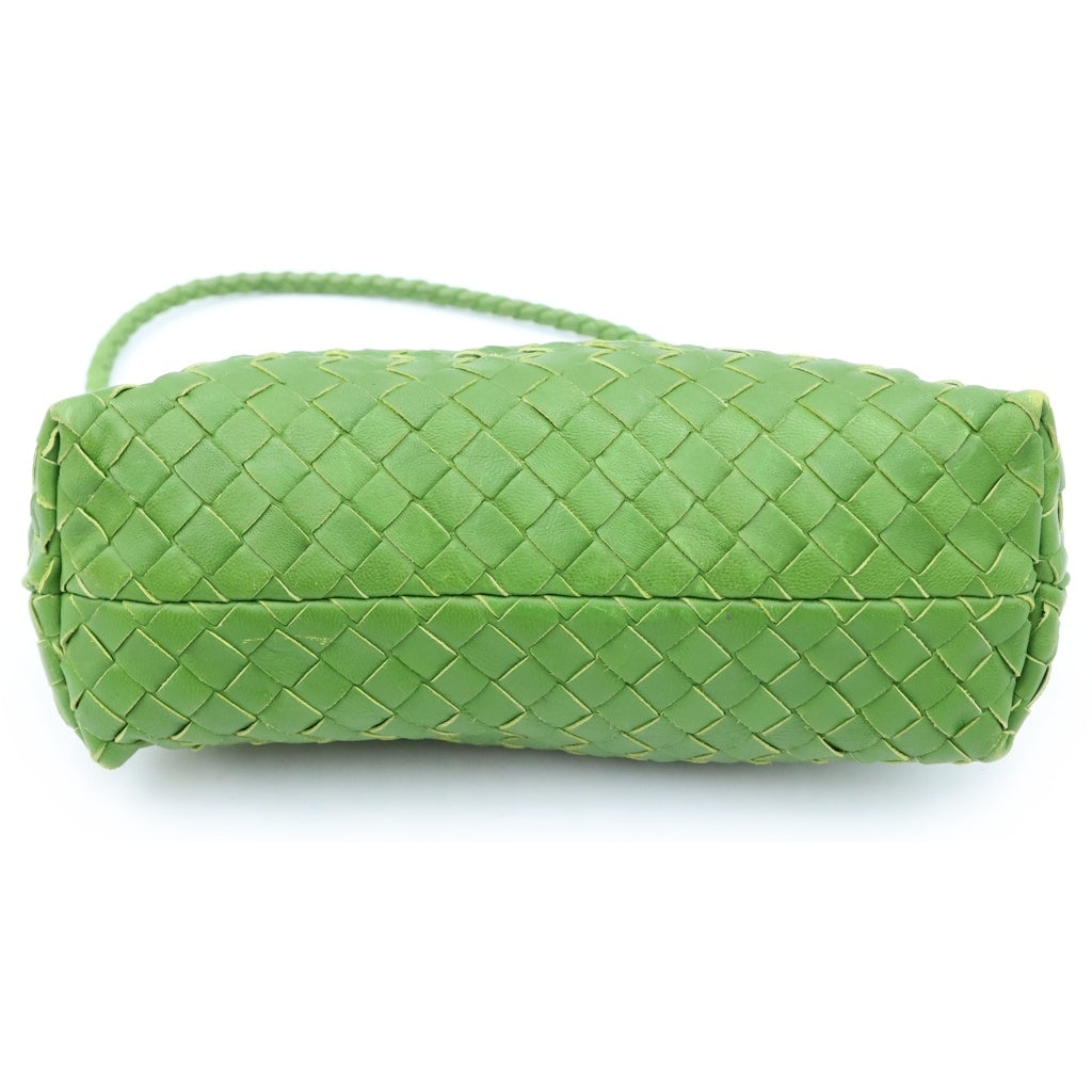 BOTTEGA VENETA(ボッテガヴェネタ) ヴィンテージ ミニハンドバッグ イントレチャート グリーン レディース