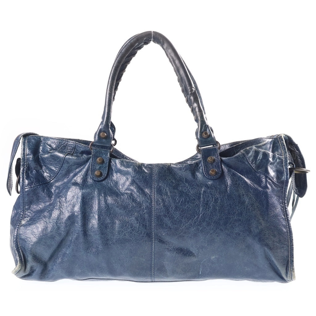BALENCIAGA(バレンシアガ) The Part Time ザ パート タイム 2Way ハンドバッグ ショルダーバッグ ラムスキン ブルー 168028 レディース