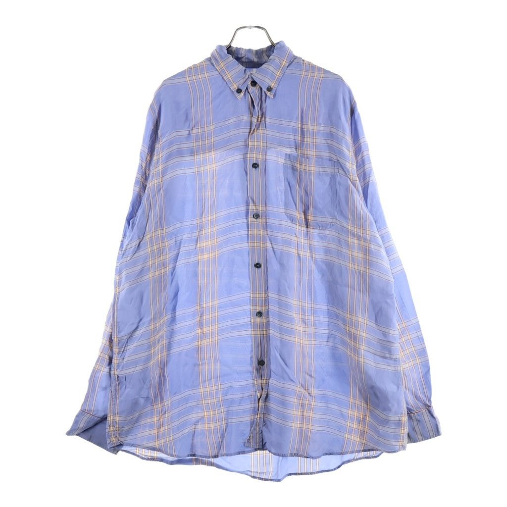 MARNI(マルニ) 19SS トロピカルレーヨン チェック長袖シャツ ライトブルー UMU0051A0 S49793