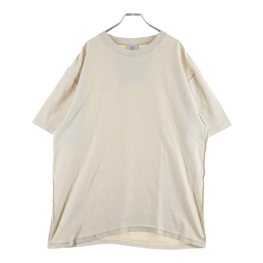 VETEMENTS(ヴェトモン) 18AW インサイドアウト クルーネック 半袖Tシャツ カットソー ベージュ
