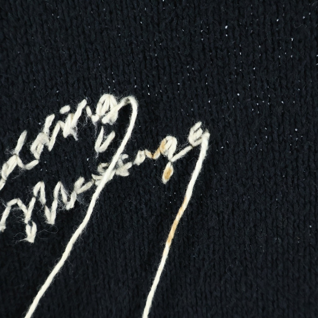 doublet(ダブレット) 20SS HIDDEN MESSAGE KNITWEAR ヒドゥン メッセージ ニットウェア ダメージ セーター ブラック 20SS21KN30