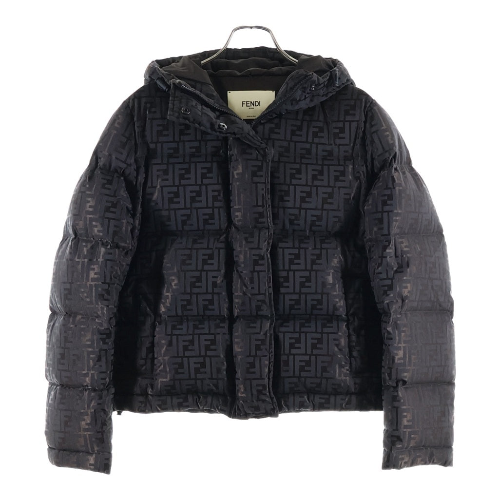 FENDI(フェンディ) ズッカ総柄 テクニカルファブリック フーデッドジャケット ブラウン FAN129 AK9Z