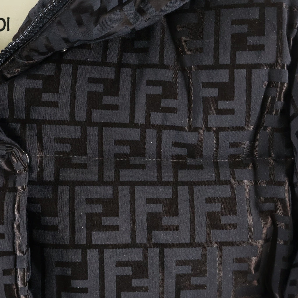 FENDI(フェンディ) ズッカ総柄 テクニカルファブリック フーデッドジャケット ブラウン FAN129 AK9Z