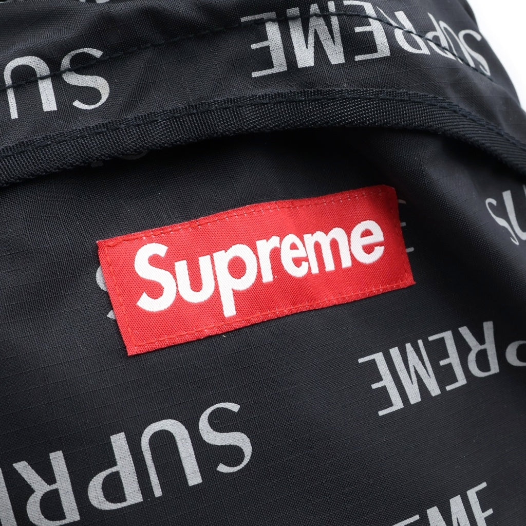 SUPREME(シュプリーム) 16AW 3M Reflective Repeat Backpack リフレクターロゴリピート 総柄デザイン バックパック ブラック