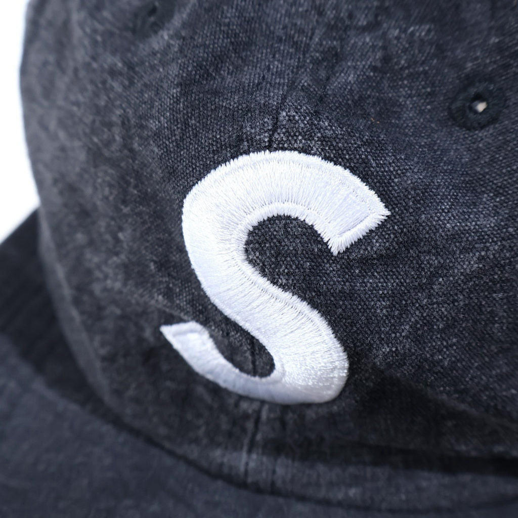 SUPREME(シュプリーム) 17SS Washed Denim S Logo 6-Panel ウォッシュドデニム Sロゴデザイン 6パネル ベースボールキャップ ブラック