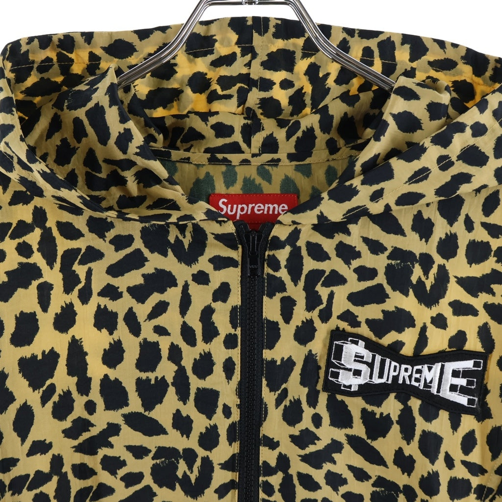 SUPREME(シュプリーム) 17SS Skew Hooded Nylon Jacket レオパード総柄 スキュー フーデッド ナイロン ジャケット イエロー/ブラック