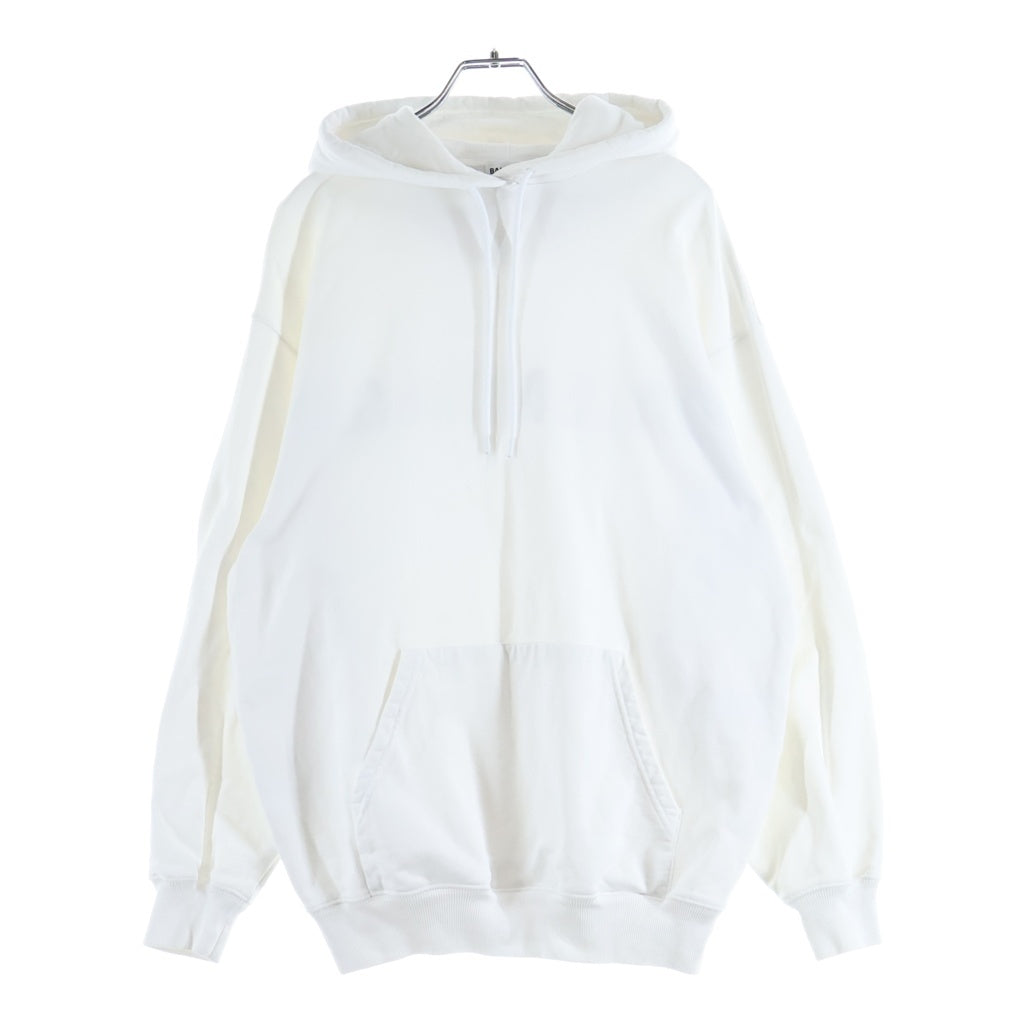 BALENCIAGA(バレンシアガ) バックロゴプリント スウェット プルオーバーパーカー ホワイト 556113 TAV37